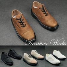 1/4 1/3 Uncle BJD Spliced PU Leather Suit Shoes Lace-up Brown/Beige Pink/Black
