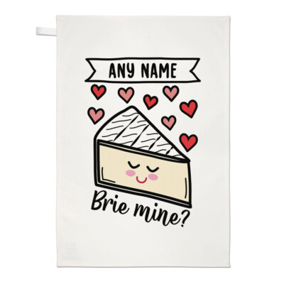 Personalisiert Brie Bergwerk Geschirrtuch Liebe Be Mine Valentinstag Freundin