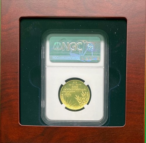 2020 End of World War II 75th anniversary W $25 Gold Medal PF70 FDOI Anna CABRAL - Picture 5 of 8