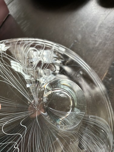 Gorgeous Art Glass Centerpiece Bowl Signed By D. Yule - Picture 3 of 4