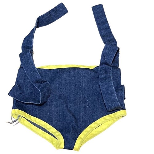 Vintage Backpack Carrier for Cabbage Patch Kids Denim Blue 1980's - Picture 3 of 3