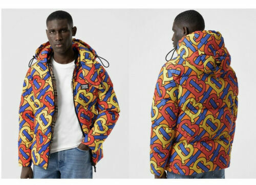 BURBERRY Logo Monogram Print Puffer 