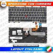TASTIERA LENOVO THINKPAD YOGA 370 E555 FRAME SILVER RETROILLUMINATA