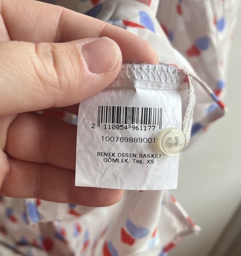 Beymen Club Women’s Satin Multicolor Watercolor Button Down Size XS - 第 7/9 張圖片