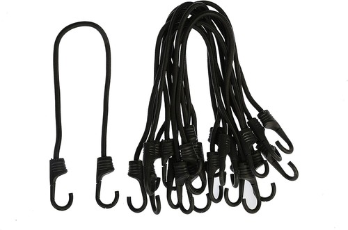 Prestige 12 Gummiseile Pack - Schwerlast Kabelbinder für Auto, 30 cm, schwarz - Bild 3 von 9