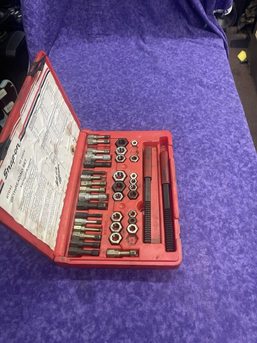 Snap-on 42pc Fractional Metric Rethreading Set RTD42 for Snap-on 42pc Fractional Metric Rethreading Set RTD42 for