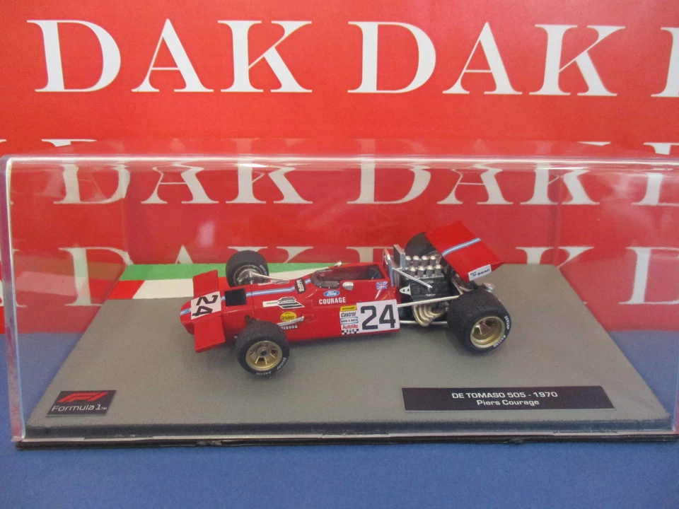 Die cast 1/43 Modellino Auto F1 De Tomaso 505 1970 P. Courage - Immagine 4 di 4