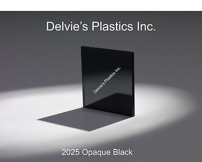 1/8   2025 Opaque Black Cell Cast Acrylic 5 SHEETS Sheets 24 x 47.5 