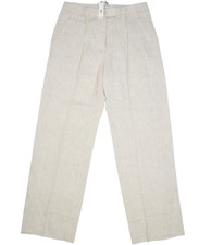 Banana Republic Lina Straight Natural Linen Dress Pant w Pockets Womens 10L