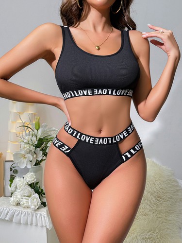 Women's Sexy Lingerie Cotton Sleepwear Bra&G-string Babydoll Underwear Nightwear - Picture 5 of 6