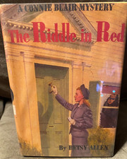A CONNIE BLAIR MYSTERY THE RIDDLE IN RED BETSY ALLEN 1948 2 DUST JACKETS!