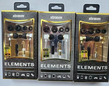 QTY 3 Stereo 3.5mm Earbuds Earphones with In-Line Mic 1 Ea: Gold Silver White 
