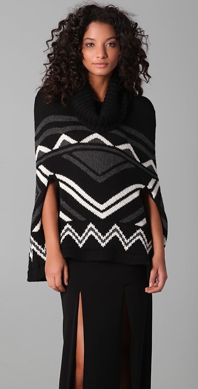 bcbg turtleneck poncho
