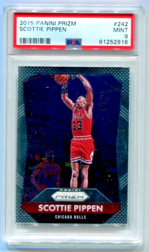 2015-16 Panini Prizm SCOTTIE PIPPEN #242 PSA 9 MINT POP 9 ONLY 7 HIGHER