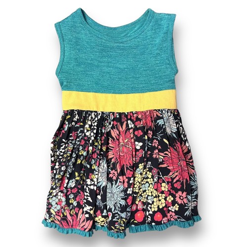 Persnickety Girls Size 7 Boutique Top Floral Tie-Back Sleeveless Blouse - Picture 2 of 2