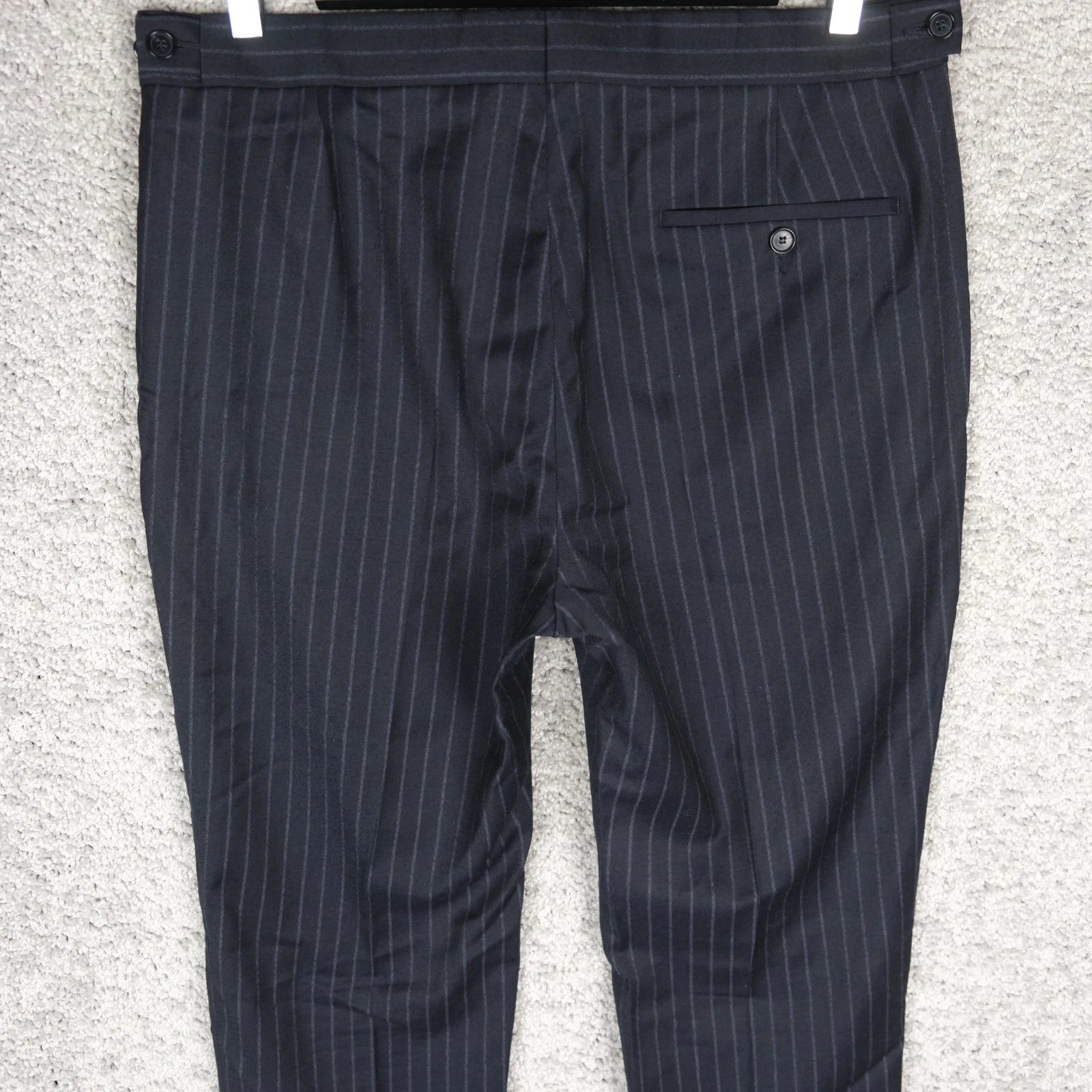 ACNE STUDIOS PANTALONE UOMO ACNE WALL STR T PIN AW12 taglia 52 GRANDE L LANA RIGHE SCURE SLIM COME NUOVO