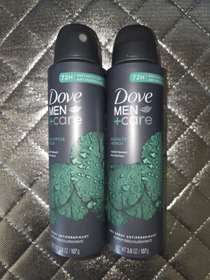 Dove Men+Care Eucalyptus + Birch Dry Spray Antiperspirant 3.8 oz Lot Of 2