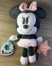 Disney Baby Minnie Mouse On-the-go Soft Car Seat Activity Teether Toy Gray Pink