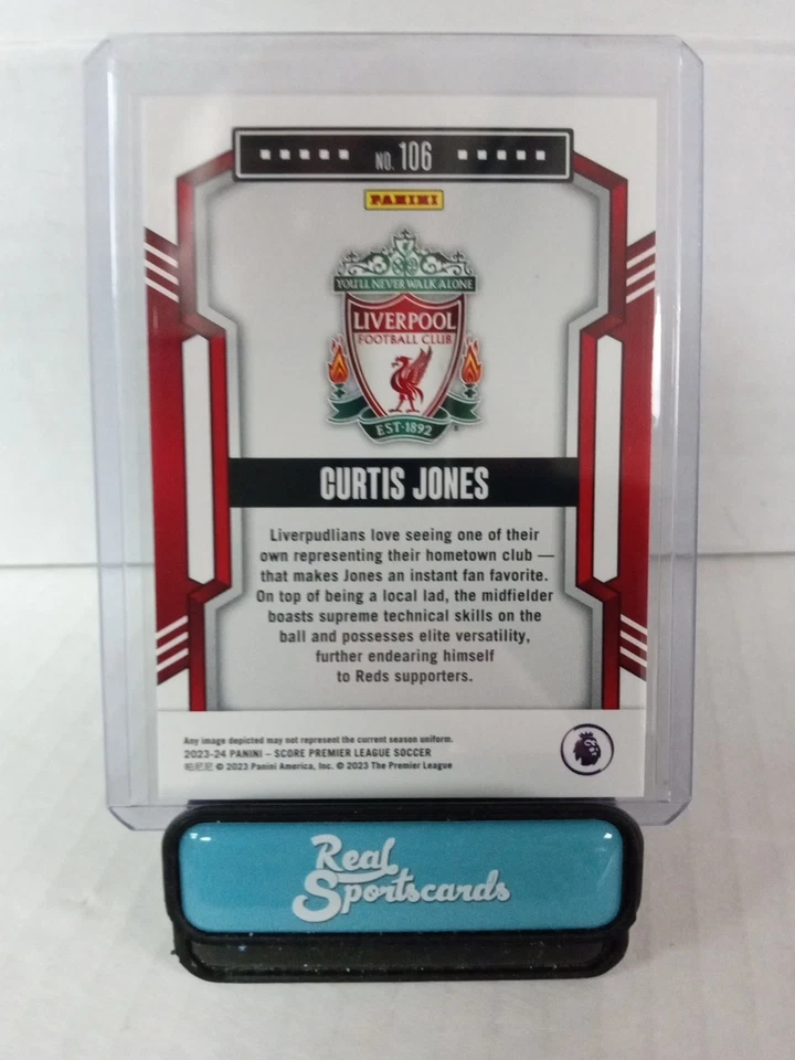 2023-24 Panini Score Premier League Curtis Jones Red Swirl /30 Liverpool #106 - Image 4 of 4