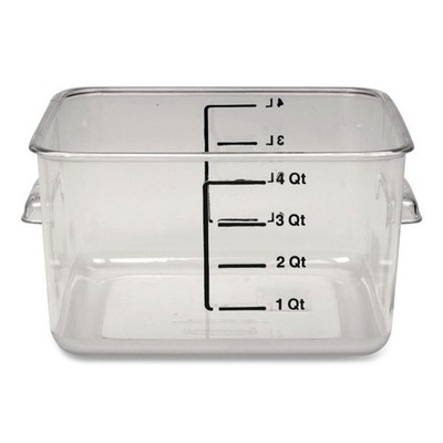 Rubbermaid Commercial 6304CLE SpaceSaver 4 qt Plastic Square Containers New
