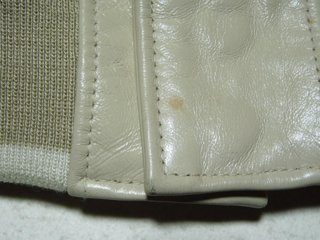 AVIREX　アヴィレックス　本革　レザージャケット　カジノ　クリーム　XL AVIREX Leather Jacket Cream King Casino Size XL Men Biker