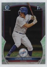 2023 Bowman Chrome Prospects Lunar Glow Refractor Logan Wagner #BCP-36 uk2