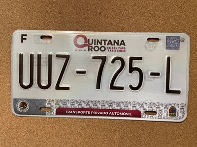 Nummernschild Quintana Roo-Mexico, original