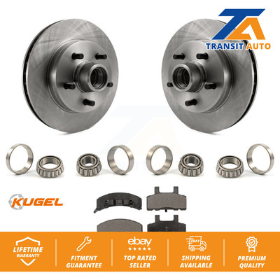 Front Brake Hub Rotor Inner & Outer Race Bearing Set And Pad Kit For C1500 GMC