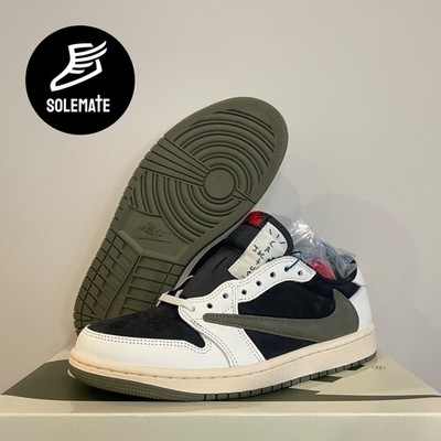  Nike Air Jordan 1 Retro Low OG SP Travis Scott Olive Size M7.5/W9 Used