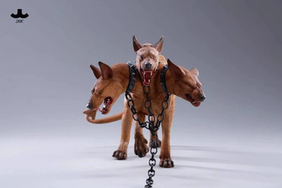 JXK 1/6 Hell Cerberus Pet Figure Animal Model Toys Xmas Gift Decor