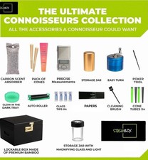 Stash Box with Rolling Tray, Smell Proof, Built-In Combo Lock & 21 Accessories