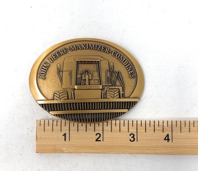 Vintage 1991 John Deere Maximizer Combines Farming Tractors Belt Buckle