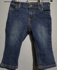 Carters Bottoms Jeans Boys 6M Straight Leg Blue Denim Stretch Dark Wash