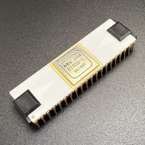 NEC Z80 CPU D780D-1 4MHz DIP40 8Bit 5V Processor White Ceramic NMOS Rare - Picture 1 of 3