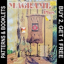 Vintage Craft Course Publishers "Macrame Plus" featuring 11 Macrame Projects