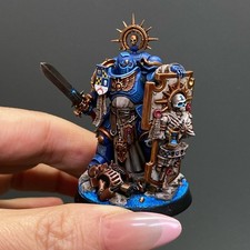 Space Marines Captain With Relic Shield 40k PRO-PAINTED Miniature model Presale
