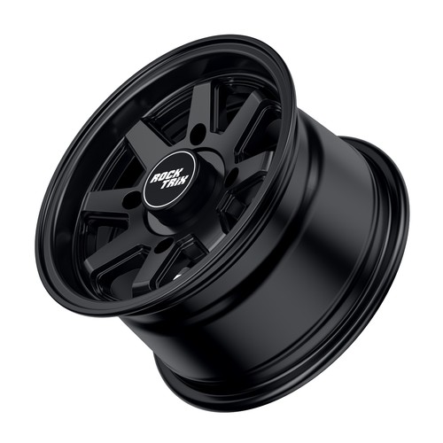 4pc 12" RT116 RockTrix Wheels ATV UTV SxS, 12x7, 5+2, 4x110 4/110, Matte Black - Picture 4 of 4