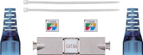 3x Werkzeugloser Kabelverbinder ''slim'' CAT 6A, STP geschirmt; Werkzeugloser Ka - Photo 4/5
