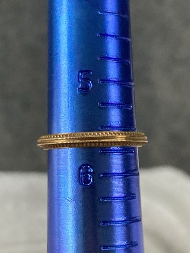 Vintage 14K Solid Yellow Gold Miligrain Edge Wedding 2mm Band! - Picture 5 of 6
