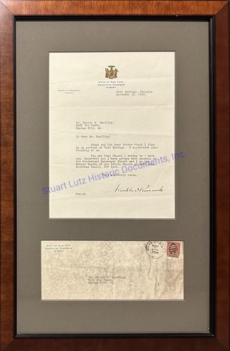 Franklin Roosevelt signed letter re: the church he & Eleanor attend in NY - Picture 2 of 4