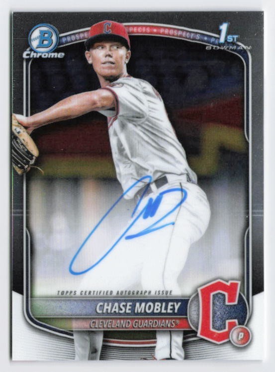 2025 Chase Mobley 1st Bowman Chrome Auto #CPA-CMY Cleveland Guardians