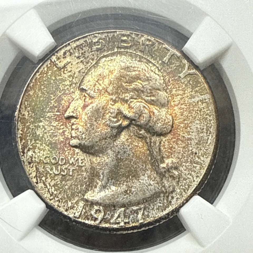 1947-D Washington Silver Quarter 25c - NGC MS67+ CAC - Toned Near-Top Pop! - Image 4 of 4