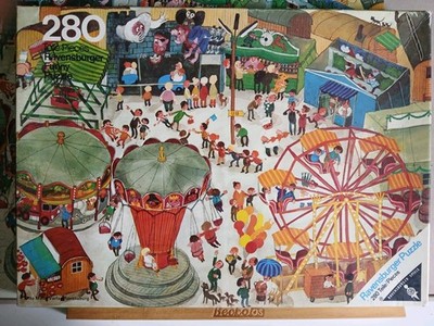 Vintage 1973 Ravensburger ''At The Fair''  280 Pcs -Complete- West Germany