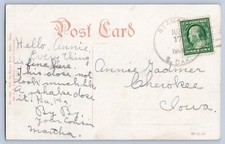 Stamford South Dakota SD Jackson County 1909 4-Bar Cancel DPO 1907-1966 Postcard