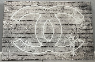 Oliver Gal Chanel Graffiti Logo Canvas Print Art Pop Art Decor