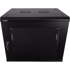 9U IT Wall Mount Network Server Data Cabinet Rack Perforated Door Lock w/shelves