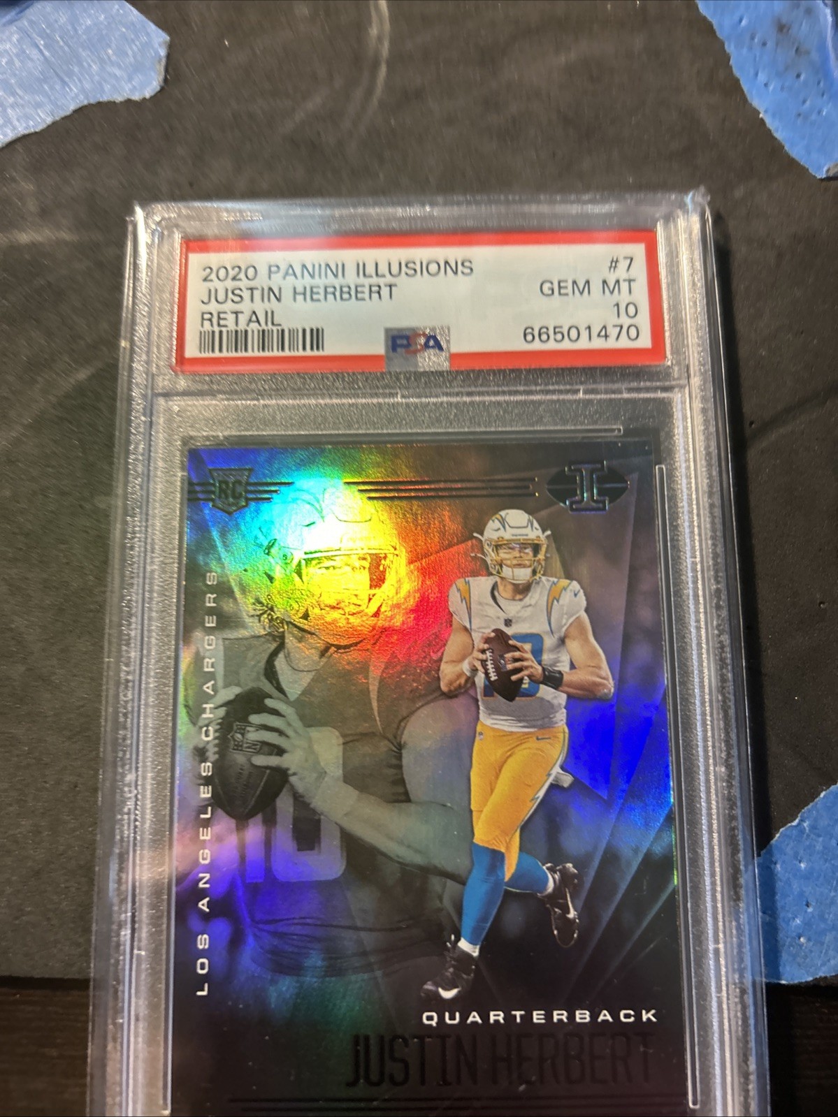 Justin Herbert Panini Illusions #7 Base