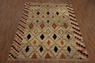 Elevate Your Space with Moroccan Large Area Rug 10x12 in Earthy
