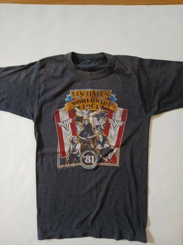 Van Halen Concert Tour Vintage T-shirt Size S 1980s vintage concert t-shirt, vintage, single stitch, B+ condition