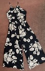 Aeropostale Black Floral One-Piece Romper Spaghetti Straps Woman’s M — photo 5